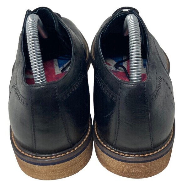 English Laundry Men's Size 7 Wing Tip Dress Casual Shoes Black Leather - Picture 6 of 10